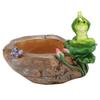Mini Resin Cartoon Animal Flowerpot Decoration Desktop Succulent Plant Pot OrnamentFrog Yoga