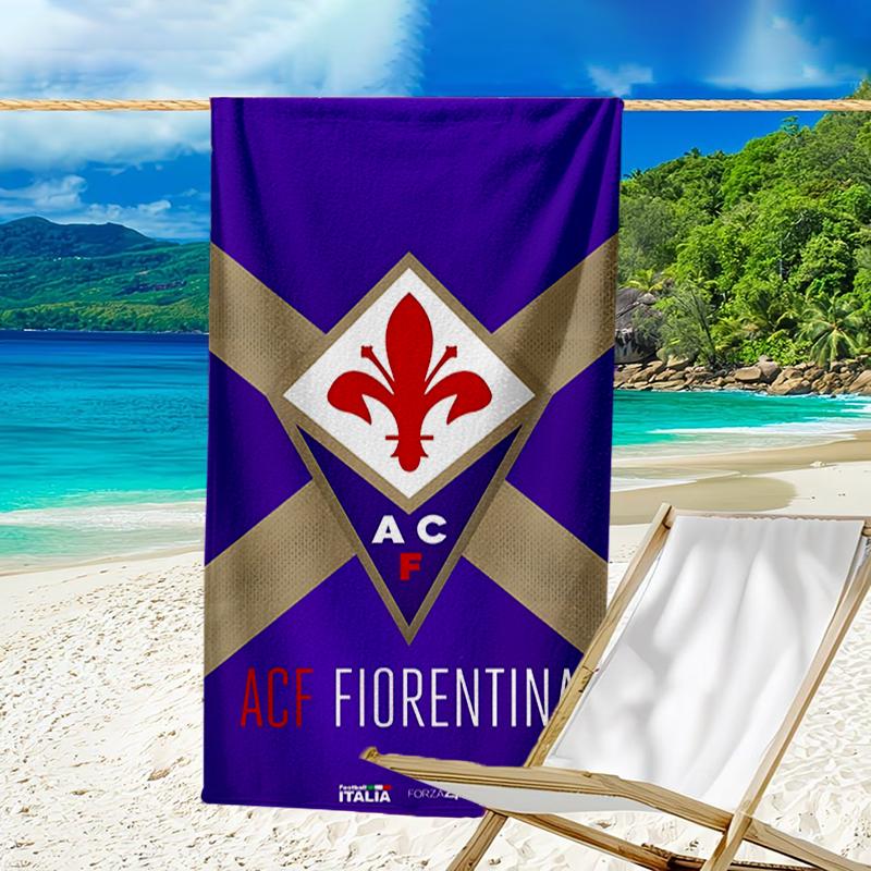 Fiorentina Football Club Beach Towel - Soft, Absorbent Microfiber, Lightweight, Ideal for The Beach, Parties, Travel, Camping fan gifts