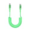 Пружинный скрученный кабель для передачи данных USB Type C Телескопический зарядный провод Регулируемая длина до 1,5 м Поддержка зарядки 6A