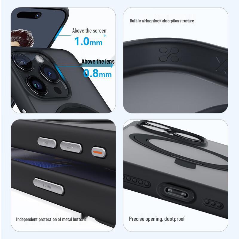 Mr. Blue Gorilla Magnetic Rotating Stand Case for iPhone 16 Pro Max