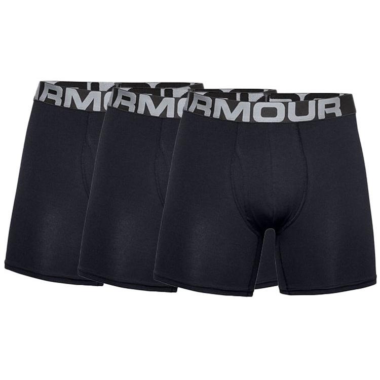 Under Armour BoxerjockCharged Underpants Men's 3 Pack Black (Unisex) Boxer Briefs 1363617 001