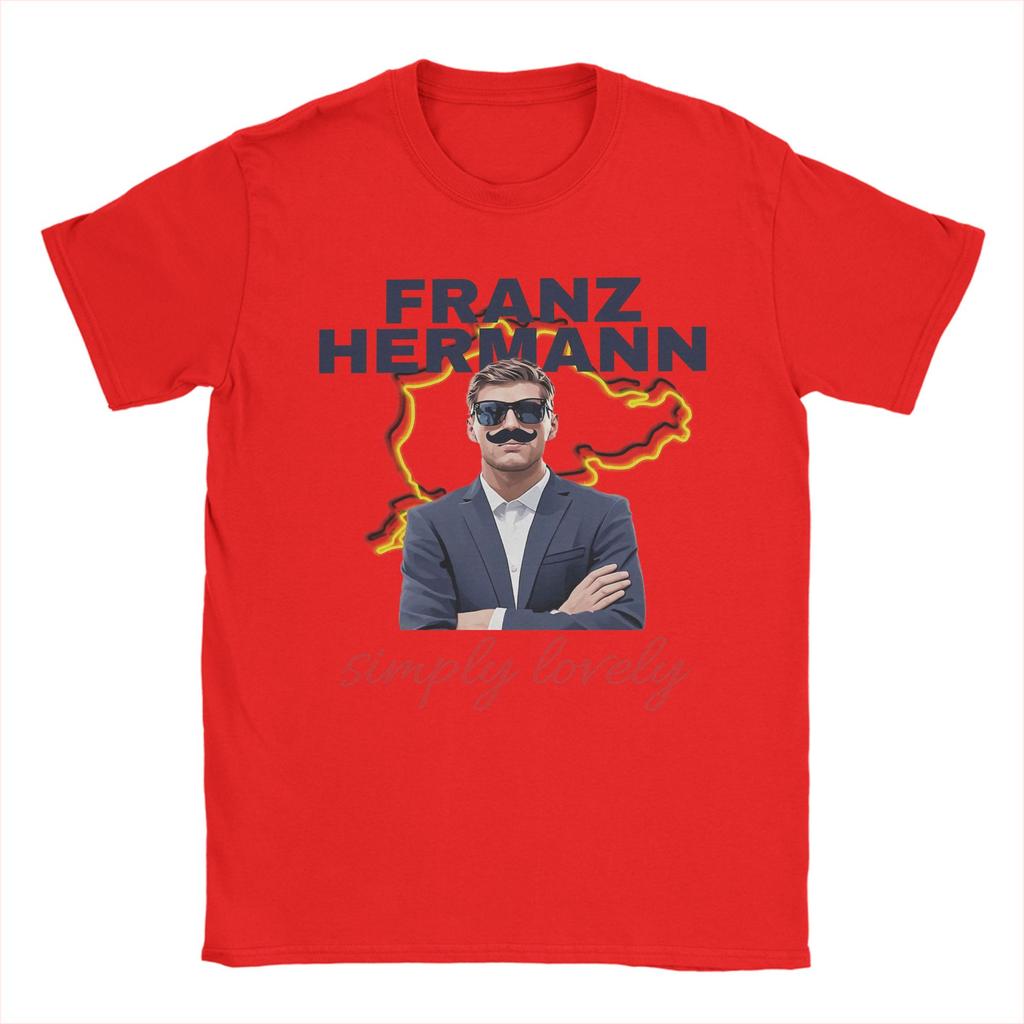Мужские футболки Franz Hermann Crazy из чистого хлопка с коротким рукавом, футболка с круглым вырезом, одежда, лето