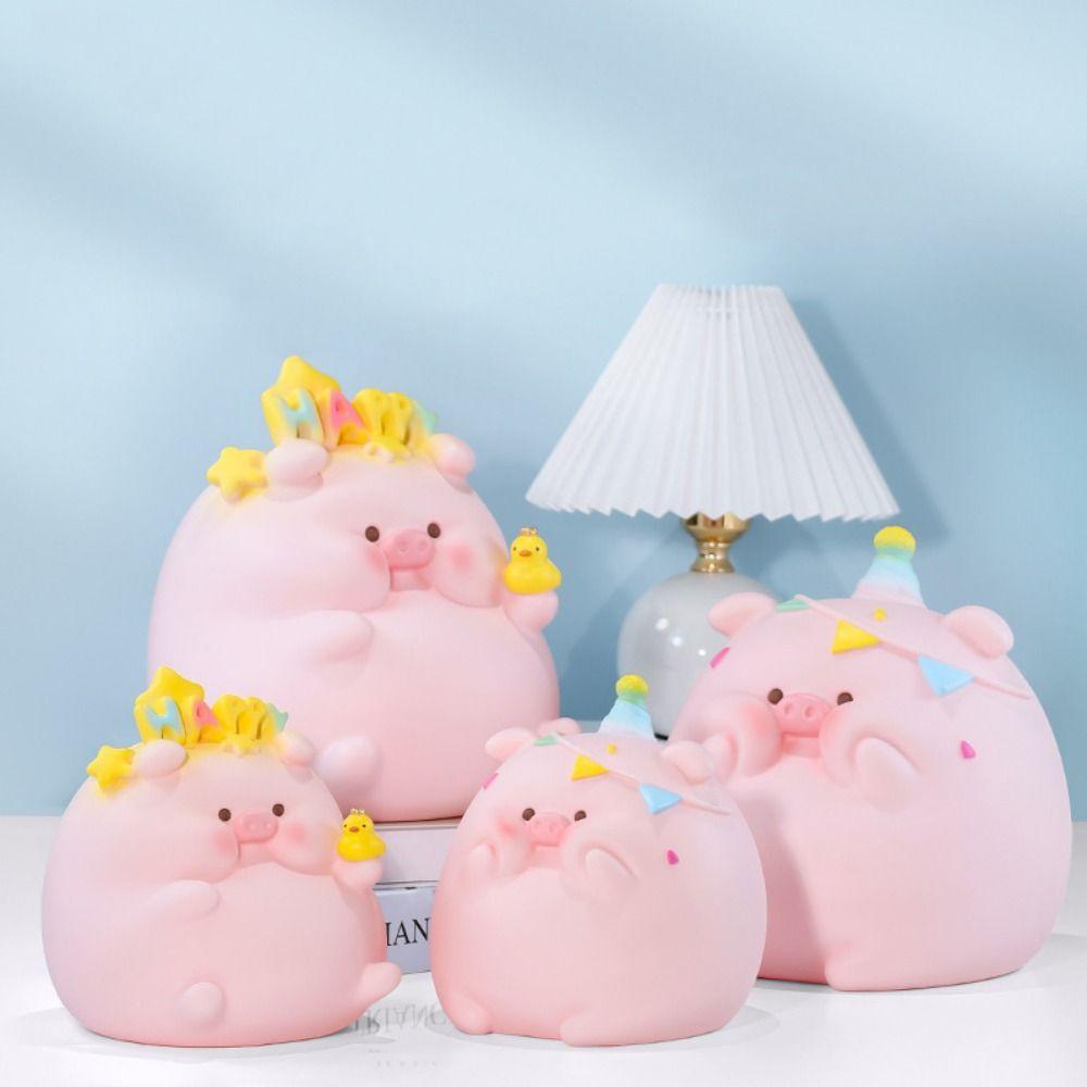 Pig Savings Jar Vinyl Money Boxes Piggy Bank Model Safe Deposit Box  Children/Kids