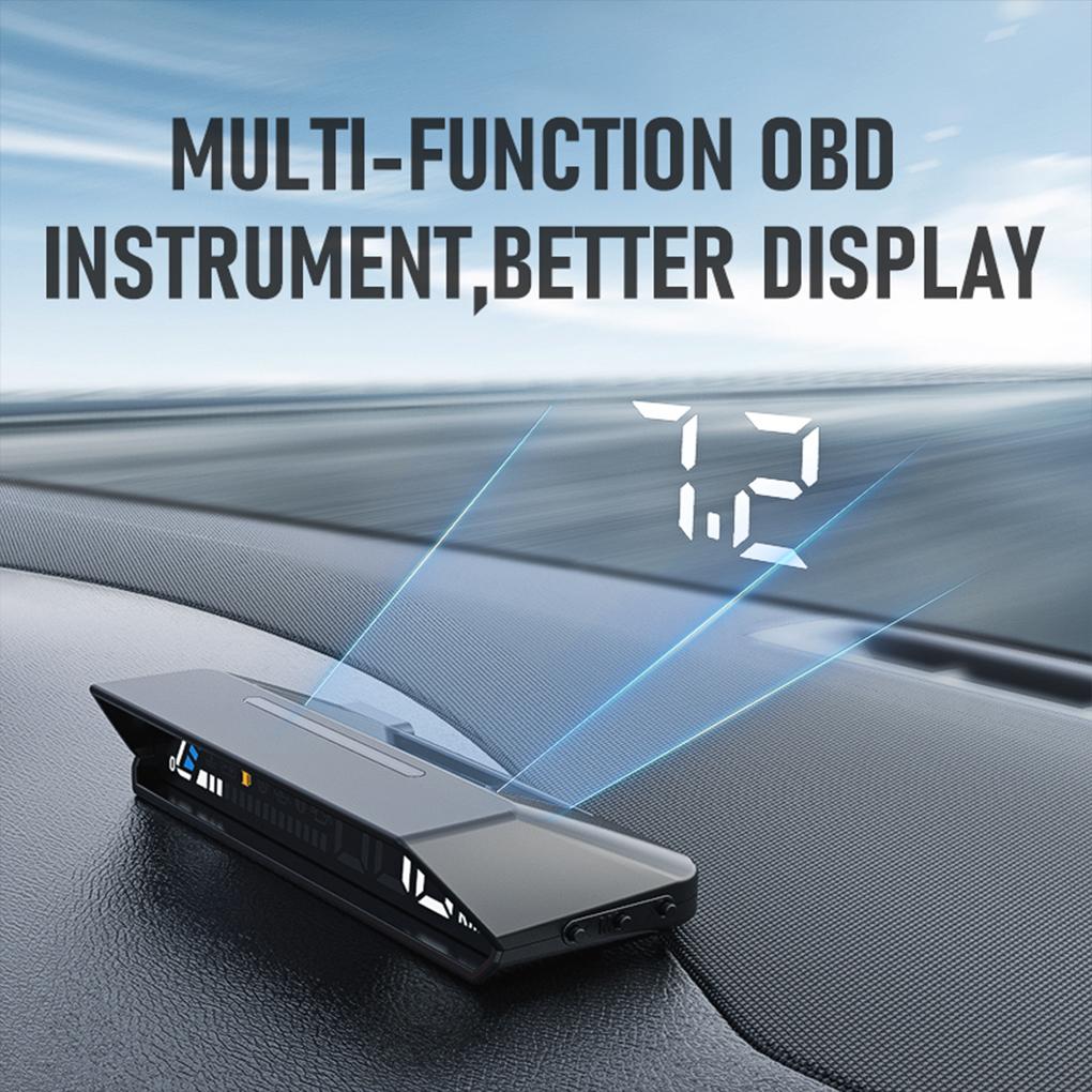 Автомобильный проекционный дисплей цифровой OBD Hud многофункциональный автомобильный прибор спидометр сигнализация превышения скорости двойной HD экран