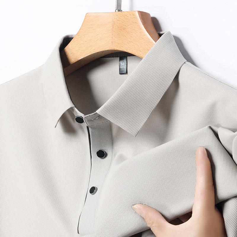 Футболка с длинными рукавами для мужчин среднего возраста, весна-осень, Foreign Trade, рубашка для папы, повседневный деловой однотонный топ для нижнего белья