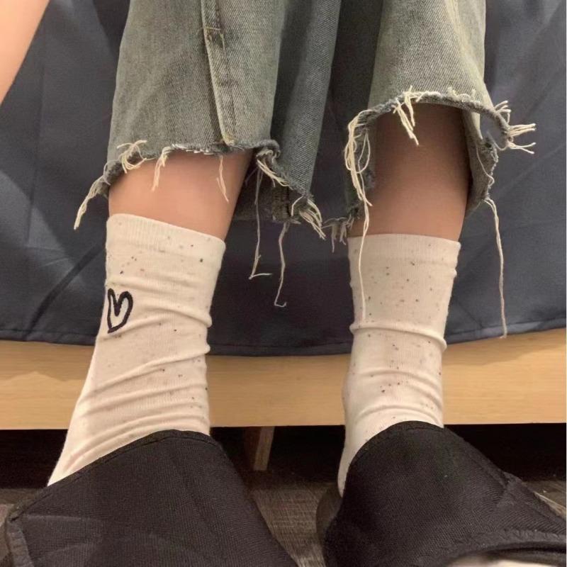 Женские весенне-осенние новые милые носки-гольфы с мультяшным рисунком, подходящие ко всему