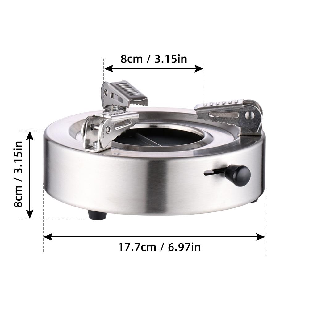 Наружная портативная мини-печь из нержавеющей стали, регулируемая огневая мощь, легкая ветрозащита для
