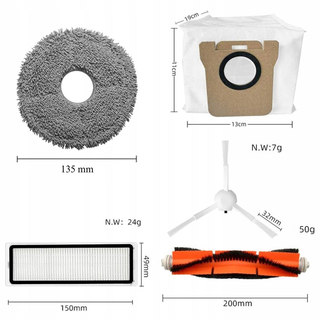 Accessories for Xiaomi Mi Robot Vacuum X10+ Plus/X20+ Filters Brushes Bags
