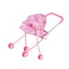 Baby Doll Stroller Miniature Push Cart Toy Trolley Dollhouse Decor Playing Pretend Game