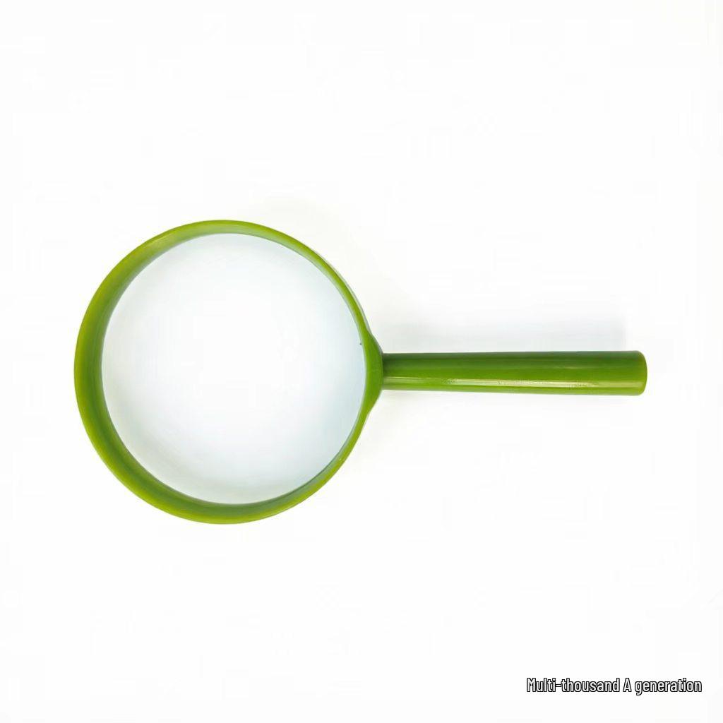 Foreign Trade 60mm Handheld Plastic Children's Color Educational Science Magnifying Glass Toy