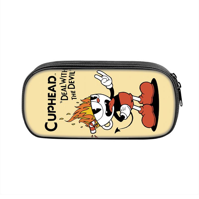 Пенал-сумка из нейлона с персонажами Cuphead для студентов и детей