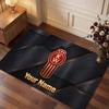 Kenworth Personalized Crystal Velvet Carpet, Customized Name Text Soft Anti‑Slip Rug for Living Room Bedroom