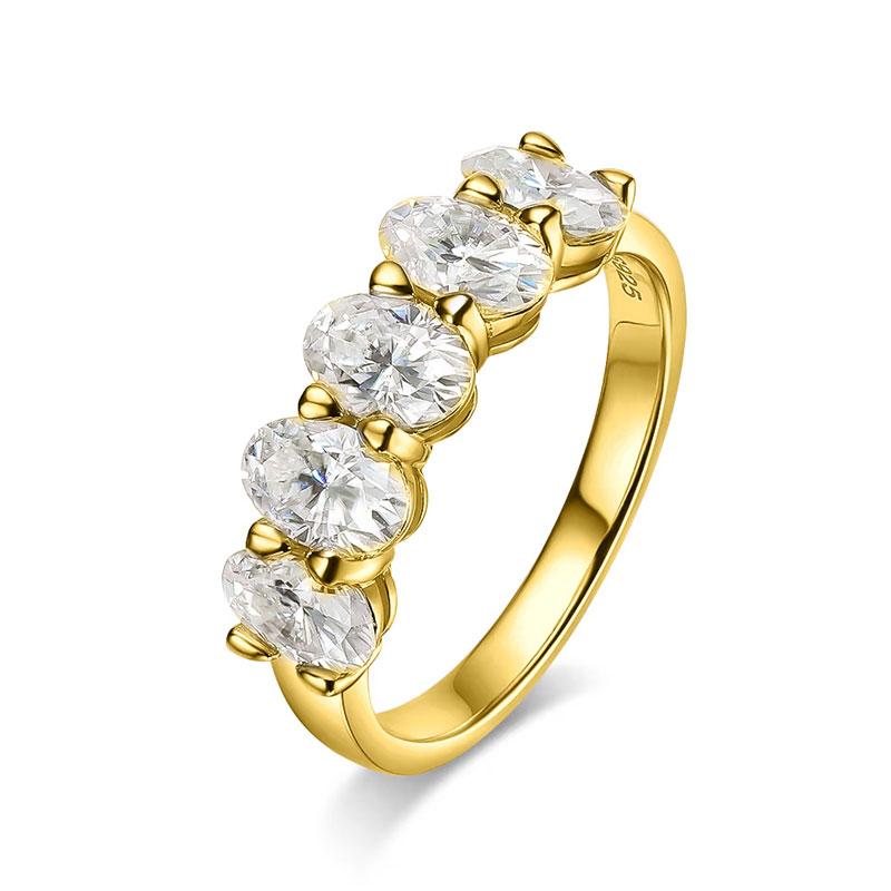 KNOBSPIN D VVS1 4*6mm Oval Moissanite Rings for Women Fine Jewelry Engagement Wedding Eternity Bands with GRA s925 Slive Ring