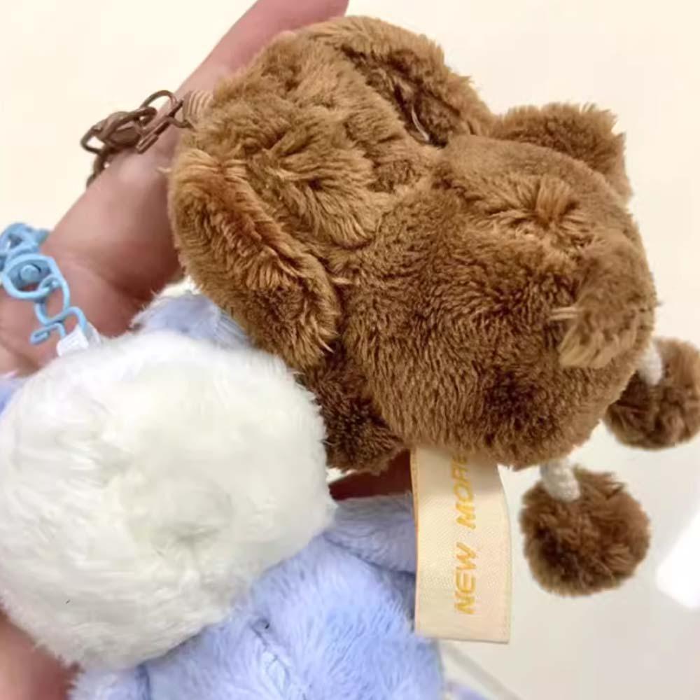 Soft Bear Doll Key Ring Funny Cartoon Animal Keychain Creative Plush Dog Pendant Festival Gifts