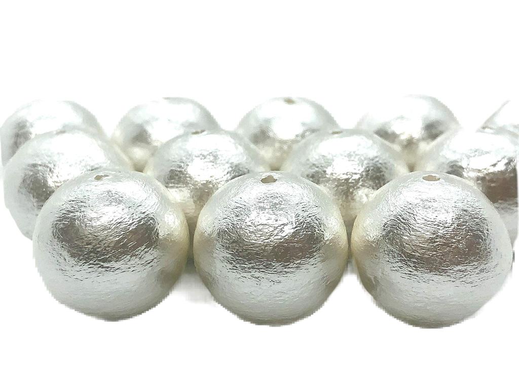 Cotton Pearls 4mm White Double Hole 300 Pieces Made In Japan Beads Handmade Material 4mm Kiska (White)