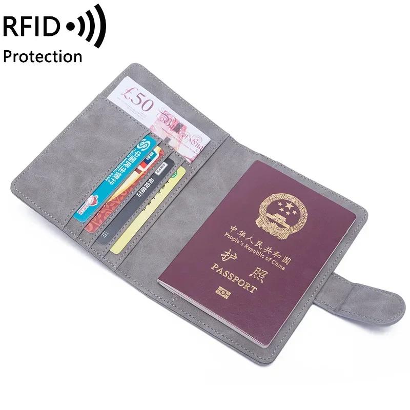 Унисекс RFID Кошелек для путешествий с принтом карты Держатель для паспорта Зажим для авиабилета Держатель для удостоверения личности Обложка для паспорта Органайзер для паспорта