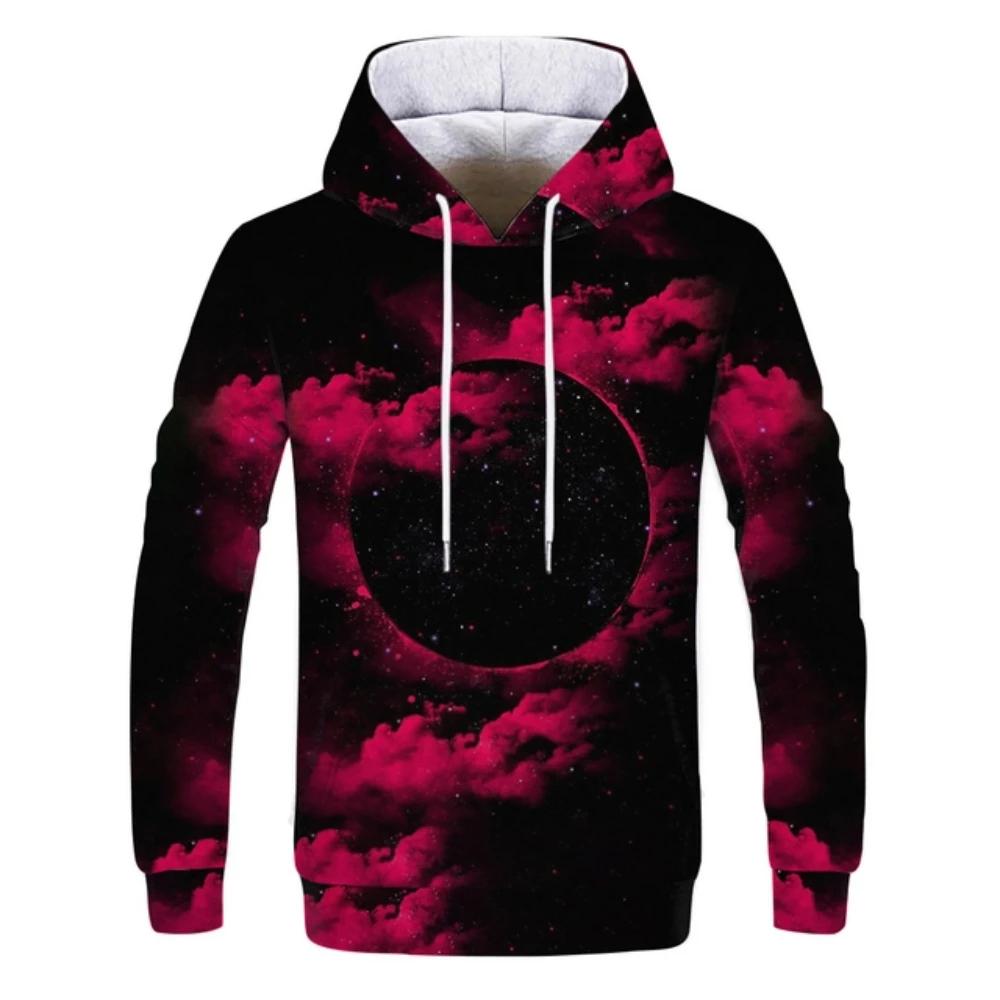 Space Galaxy Sweatshirt Men 3D Print Hoodie Men Women Loose Hoodie Vintage Kids Hoodie Long Sleeve Coat Purple Nebula Clothing