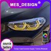 Совместимо с BMW G01, G02, G08 (2018-2021 гг.): Семицветные RGB Дневные Ходовые Огни с Управлением через Мобильное Приложение