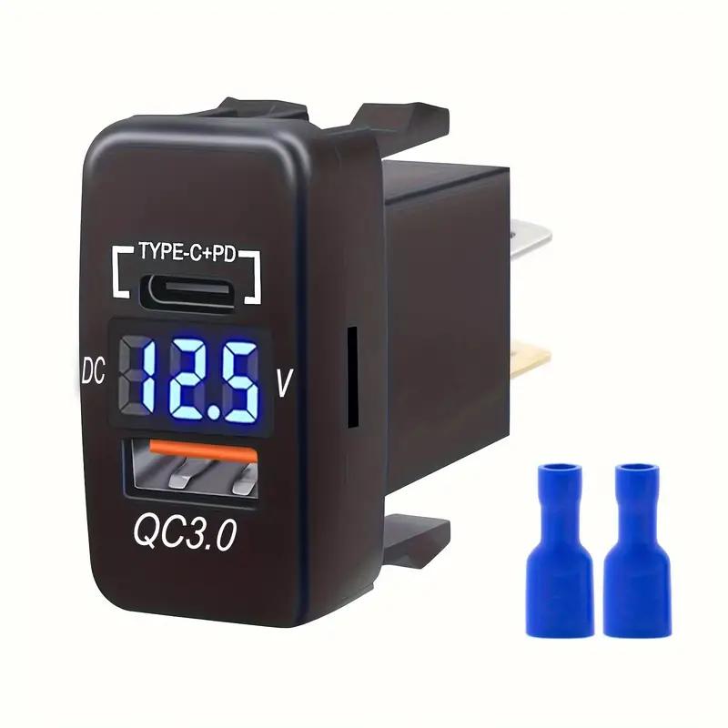 USB Автомобильное Зарядное Устройство Розетка Quick Charge 3.0 и PD USB C Порт Адаптер Розетки Питания для Автомобилей Toyota 12В/24В