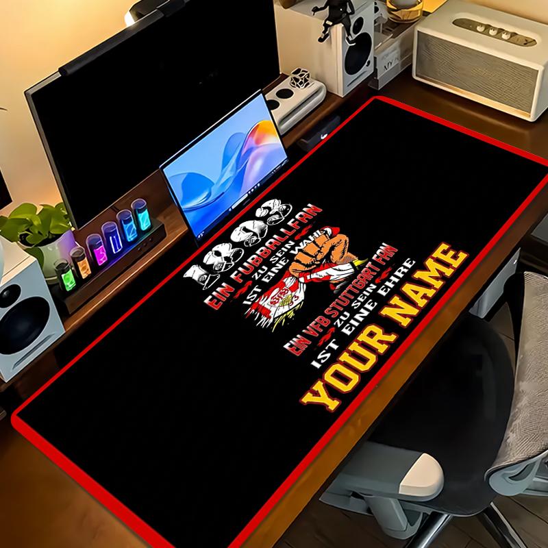 Custom Name Vfb Stuttgart Mouse Pad Large Gaming Table Cushion Non-slip Laptop Tablet Big Mousepad XXL Mat Mini PC Playmat With Lock edge_XIA