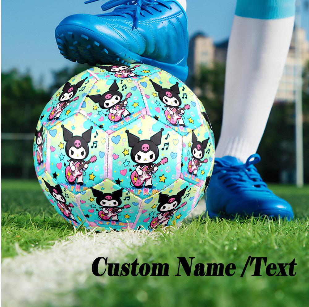 Custom Text Size 5 Soccer Ball, Standard Match Football For OutdoorKuromi