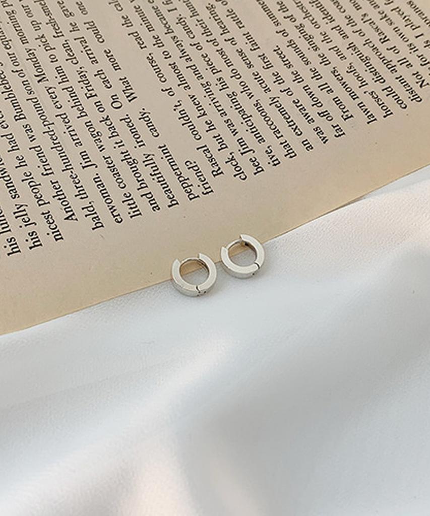Серебряные серьги Alleun 925 пробы, 3 мм, квадратные, с застежкой-щелчком