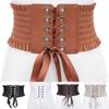 Women Fashion Stretch Belt Tassels Elastic Buckle Wide Dress Corset Waistband