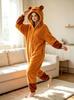 Unisex Onesie Capybara Kigurumi Adults Fleece Anime Pajamas Homewear Christmas Halloween Cosplay Costume Jumpsuit