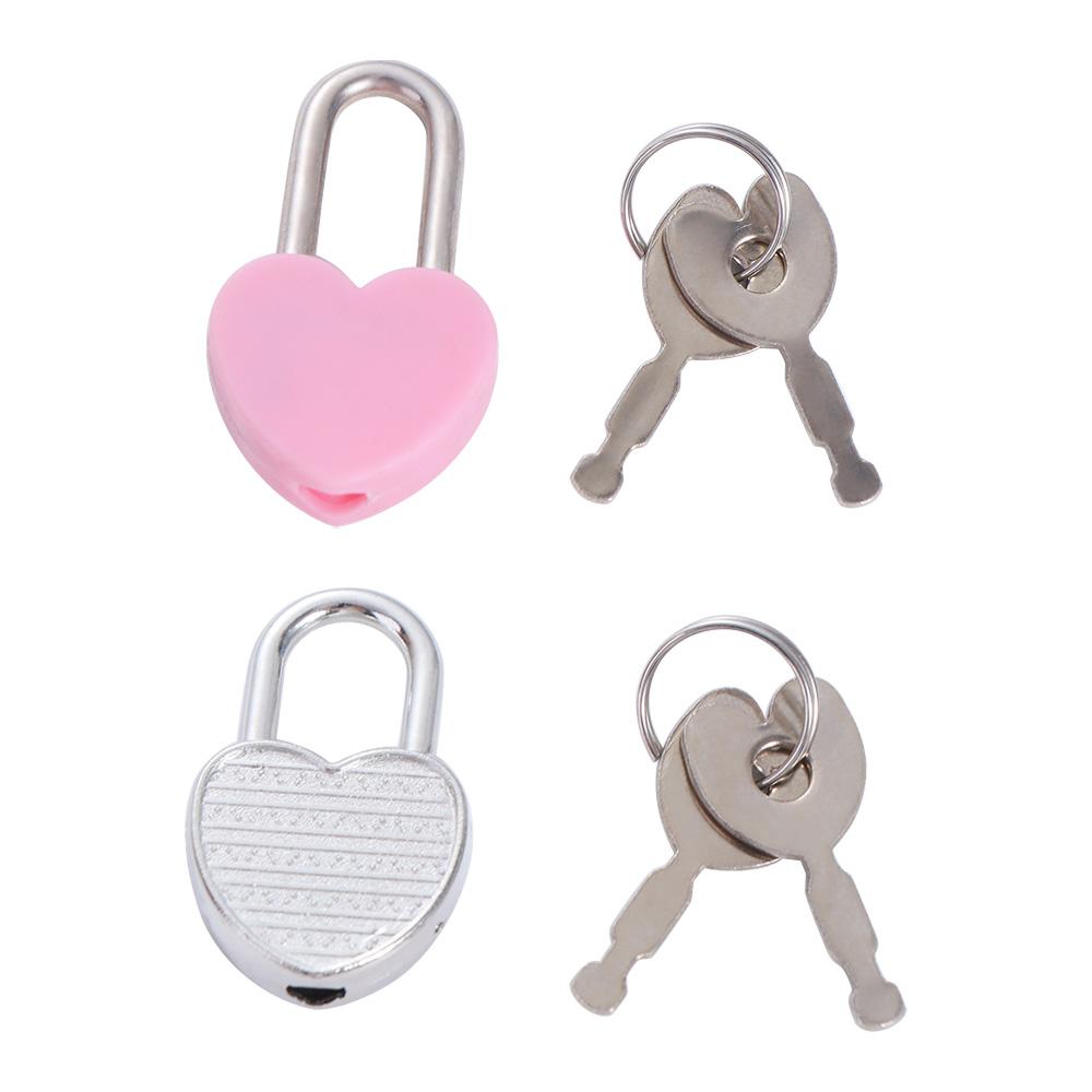 10 шт. Романтический пластиковый мини-навесной замок с 2 ключами, навесные замки для дневника, навесной замок в форме сердца, для дома
