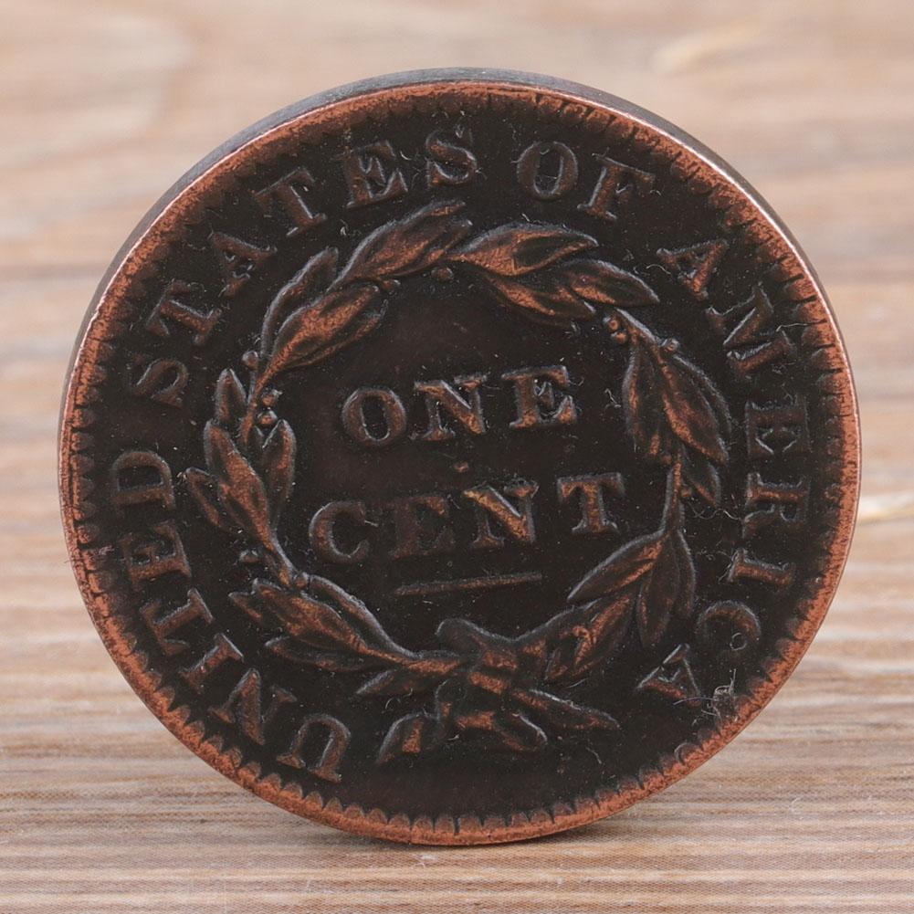 Памятная монета, латунная винтажная коллекционная монета США номиналом 1 цент 1817 года