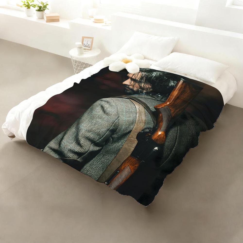 Game Alan Wake Throw Flannel Throw Blanket: Soft Kid-Friendly Warm Anti-Static All Season Washable Couch Bed Home
