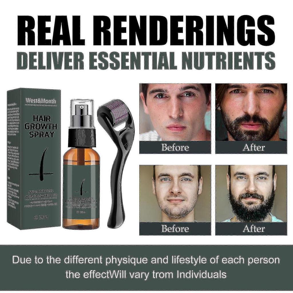Men's Beard Growth Roller Kit Men's Beard Growth Oil Nourishing Enhancer