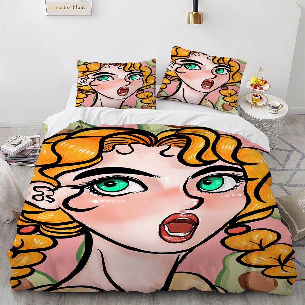 Cartoon Avocado King Queen Duvet Cover Fruit Funny Expression Bedding Set for Kids Teens Adult Green Quilt Cover with Pillowcase