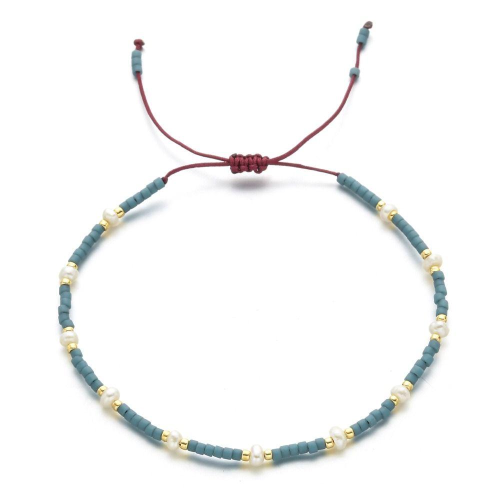 Bohemian Style Beaded Bracelet Thin Design Friendship Bracelet Hand-woven Bracelet Beach Vacation
