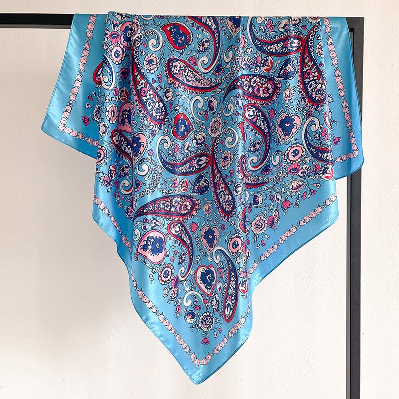 90 * 90 см новый шелковый шарф женский весенне-летний декоративный шарф солнцезащитный дорожный платок осенне-зимний шарф тонкий выпуск