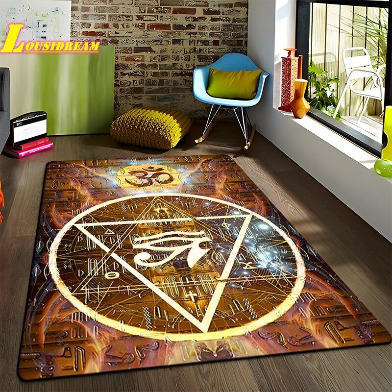 Freemason Illuminati Fashion Print Rug Home Decor Rug Anti-Slip Rug Living Room Bedroom Kitchen Bathroom Balcony Floor Mats