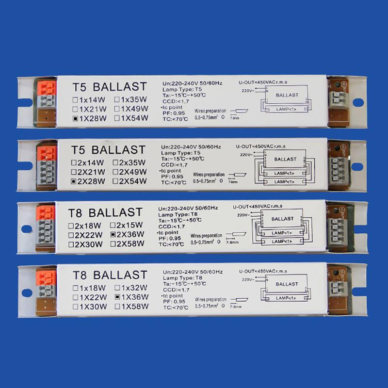AC 220-240V Широкое напряжение T8 T5 Компактный электронный балласт Мгновенная трубка Настольные лампы Флуоресцентные лампы Балласт Товары для дома и офиса