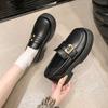 British Style Small Leather Shoes Women's 2025 New Spring and Autumn Popular Platform Loafers Black Jk Shoes Versatile Single Shoes