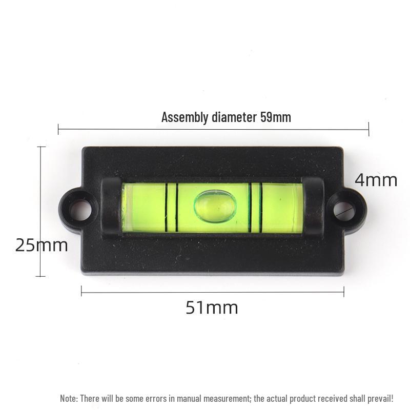 Red-Orange Plastic T-Shaped Bubble Level, Hole Mount Installer Balancer