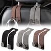 Double Hooks Universal Car Rear Seat Hanging Hook Suede Premium Hanger Headrest  Car Interior Organizer Hook Accessories