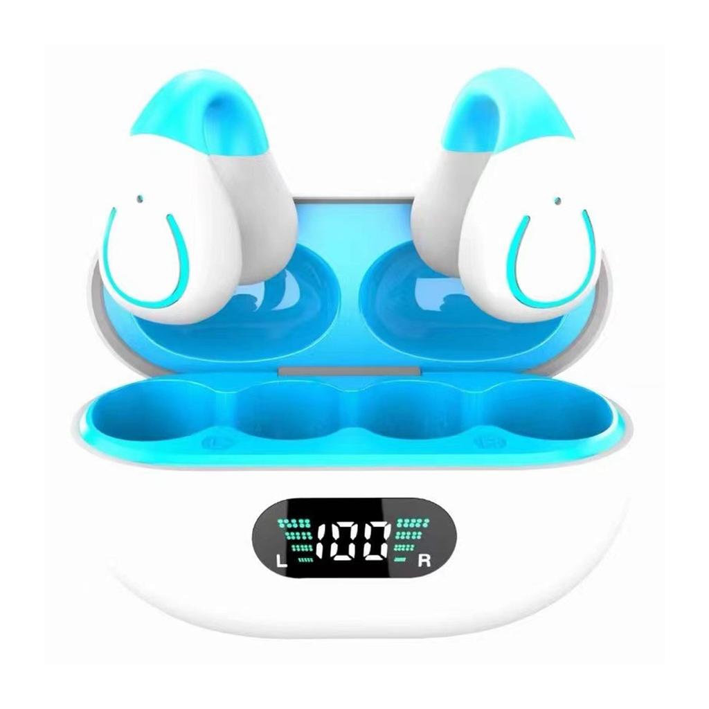 Open Ear Clip Earbuds ENC Wireless Bluetooth5.4 Headphone With Digital Display Waterproof Noise Cancelling Earphone With Mic