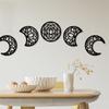 5 Pcs Moon Phase Wall Decor Hanging Wooden Moon Wall Art Nordic Moon Phases Wall Art Boho Moon Decor For Room Bar Ornament
