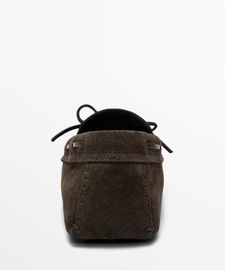 Massimo Dutti Gio And Leather Lace Loafers