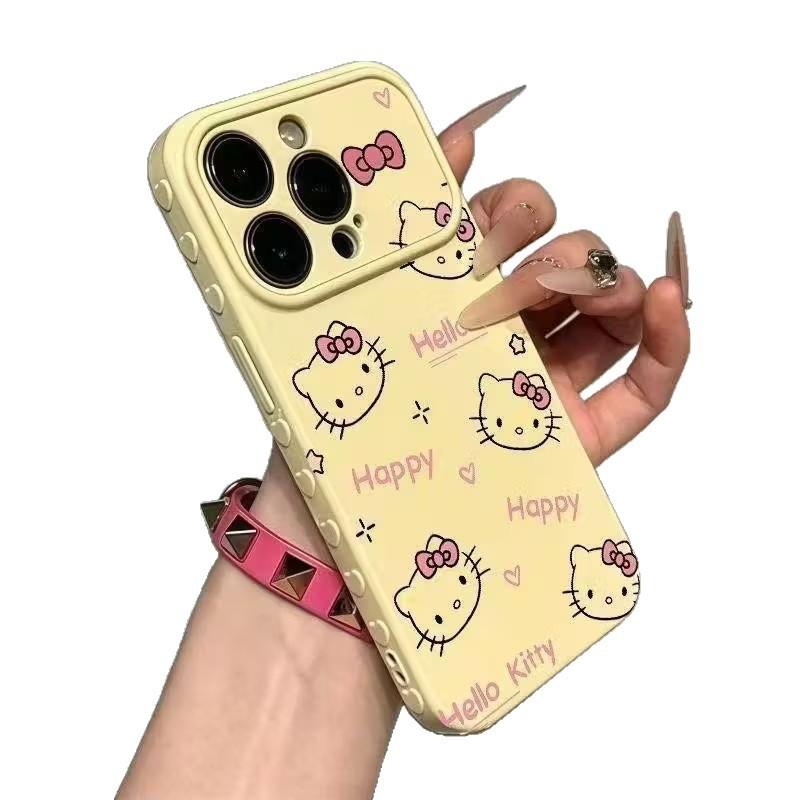 Счастливая Hello Kitty для iPhone11 Apple 11 любовь большое окно чехол для мобильного телефона 11 противоударный 11_11 мягкий 11