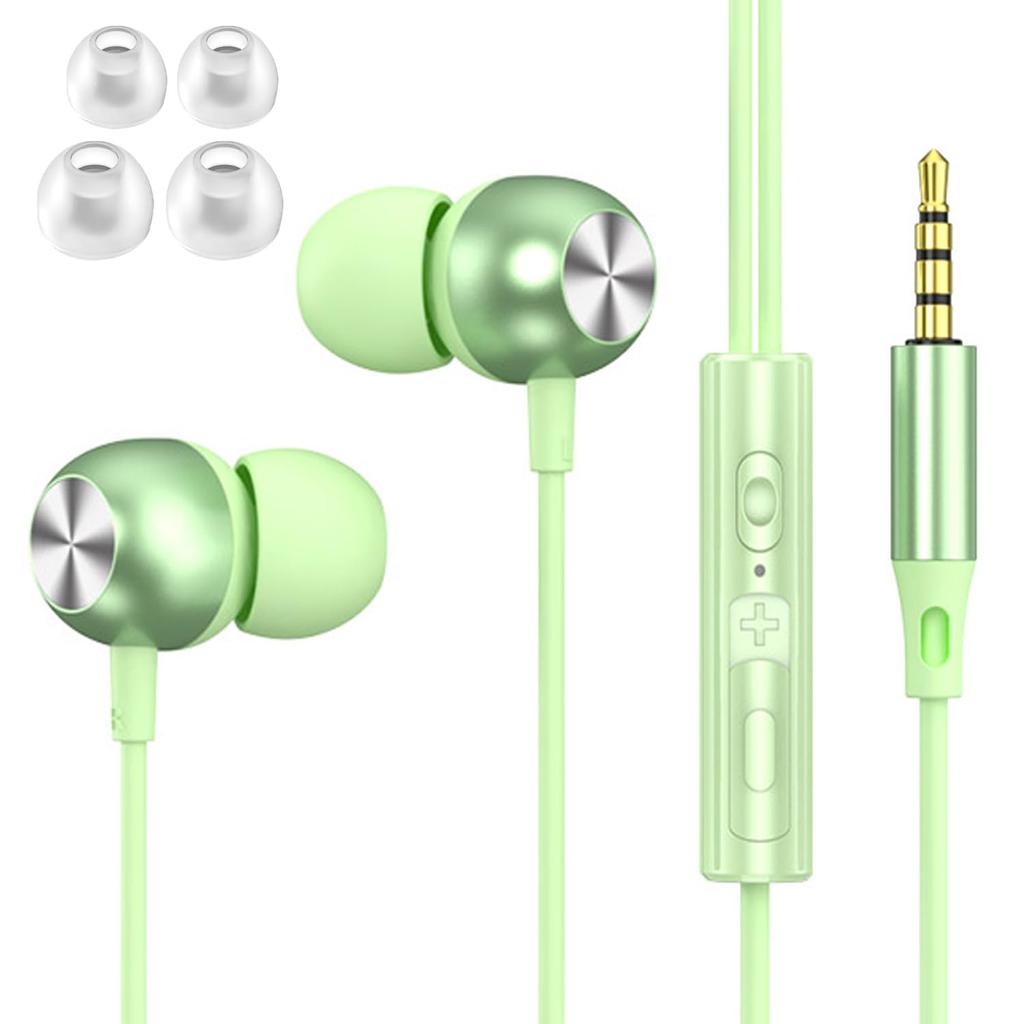 Earphones Wired Earphones New Glhty Wired Earphones Earphones with Microphone Volume Adjustment HIFI Sound Quality Deep Bass Calls Comfortable To Wear