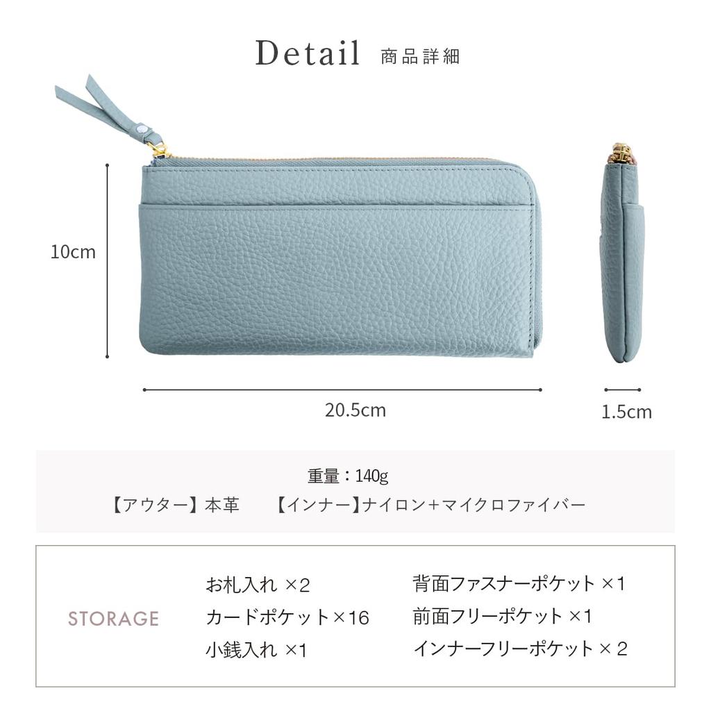 RafiCaro Long Genuine Large 20 Card Exterior Coin Silver Женский L-образный кошелек, Кожа, Вместимость, Слоты, Карман, Кошелек, Тонкий, Легкий,