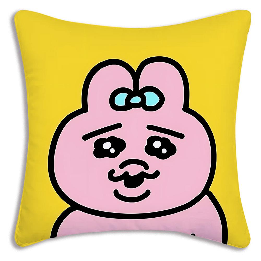 Cute Cartoon O-Opanchu Usagi Pillow Covers Cartoon Sofa Decorative Home Double-sided Printing Short Plush Cute Cushion Cover