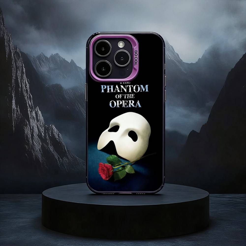 Чехол для телефона «Призрак Оперы» для iPhone 17, 16, 15, 14, 13, 12, 11 Plus, Pro Max Черный Конфетный серебристый чехол для телефона
