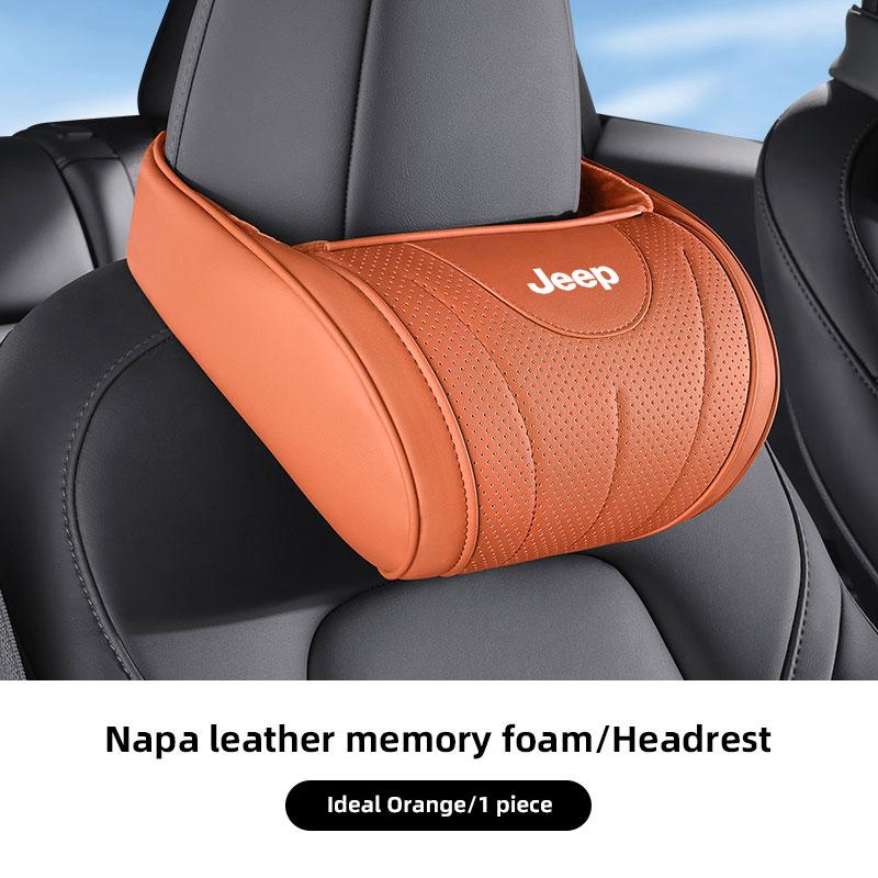 AFV1 Neck Pillow Headrest Pillow Car Seat Neck Rest Accessories For Jeep Renegade Wrangler JL JK Gladiator Willys Liberty Trail Hawk