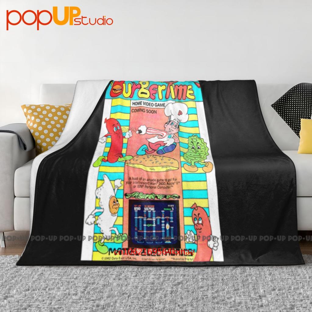 Burger Time Videogame Arcade Anni 80 Commodore Ultra-Soft Blanket Quilt Winter Sofa Cover Bed Covers
